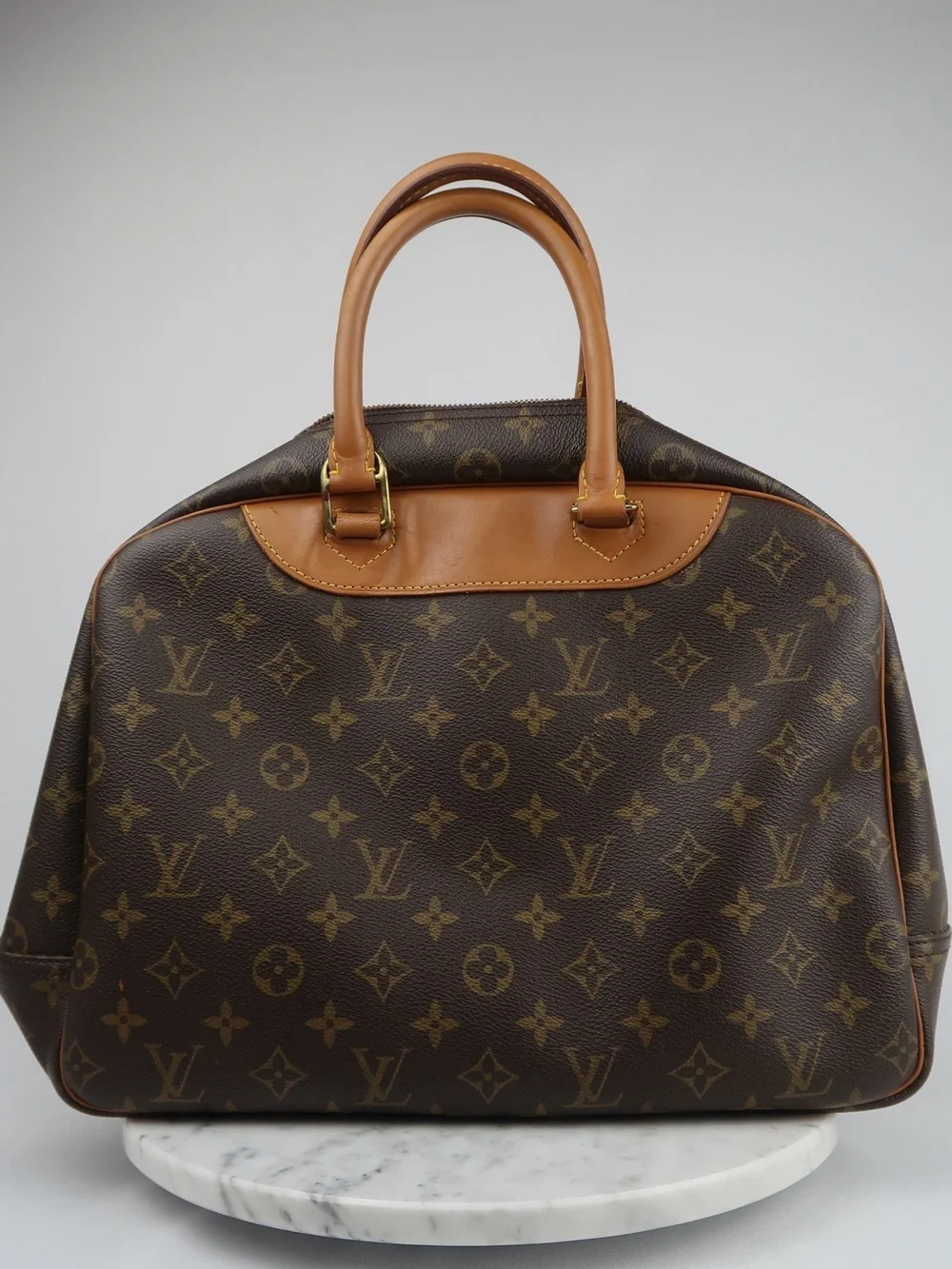 Louis Vuitton Deauville Monogram Handbag M47270 Vintage with Dust Bag